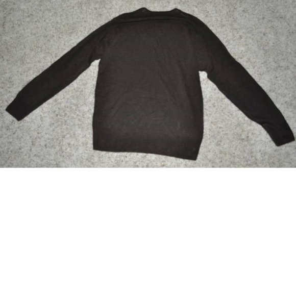 Mens Sweater Dockers Brown Medium Long Sleeve Crewneck Square Pattern Acrylic - Picture 4 of 4